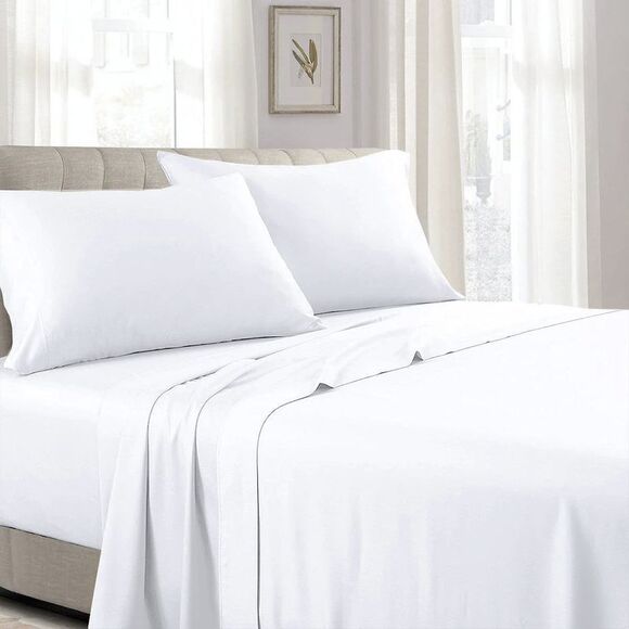 Austin Home Collection Egyptian Cotton 1000 Thread Count Queen Sheet Set White - Picture 2 of 2
